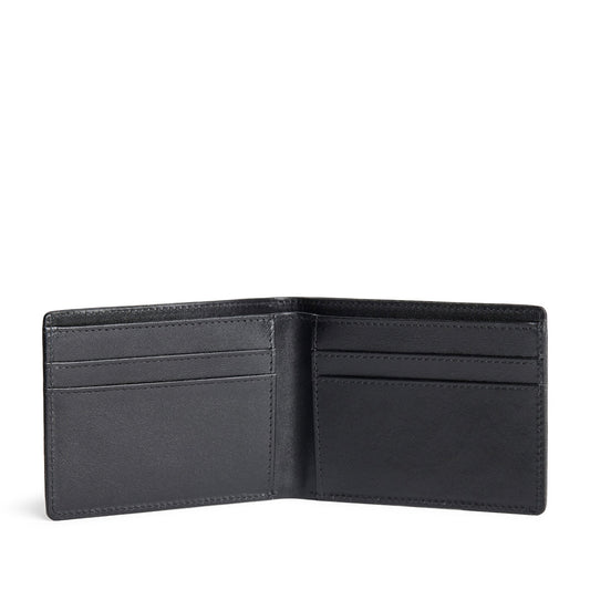Black Rock*Classic | Bifold leather wallet with visible stitching on a white background