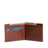 Saddlestone Classic | Bifold leather wallet with visible stitching on a white background