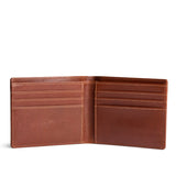 Saddlestone Deluxe | Bifold leather wallet with visible stitching on a white background