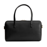 Black Oversized | Mini duffle shaped handbag with crossbody strap