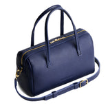 Cobalt Oversized | Mini duffle shaped handbag with crossbody strap