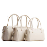 Pebbled Bone | Three sizes of Doctor Bag with crossbody straps