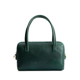 Forest Green Small | Mini duffle shaped handbag with crossbody strap