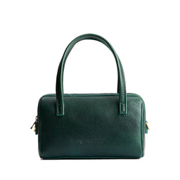 Forest Green*Small | Mini duffle shaped handbag with crossbody strap