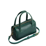Forest Green Small | Mini duffle shaped handbag with crossbody strap