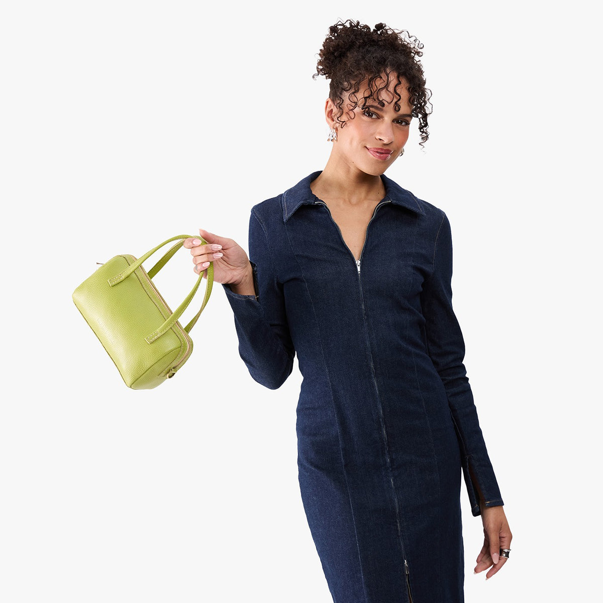All Variants | Model holding Small Wasabi Sloan Doctor Bag 