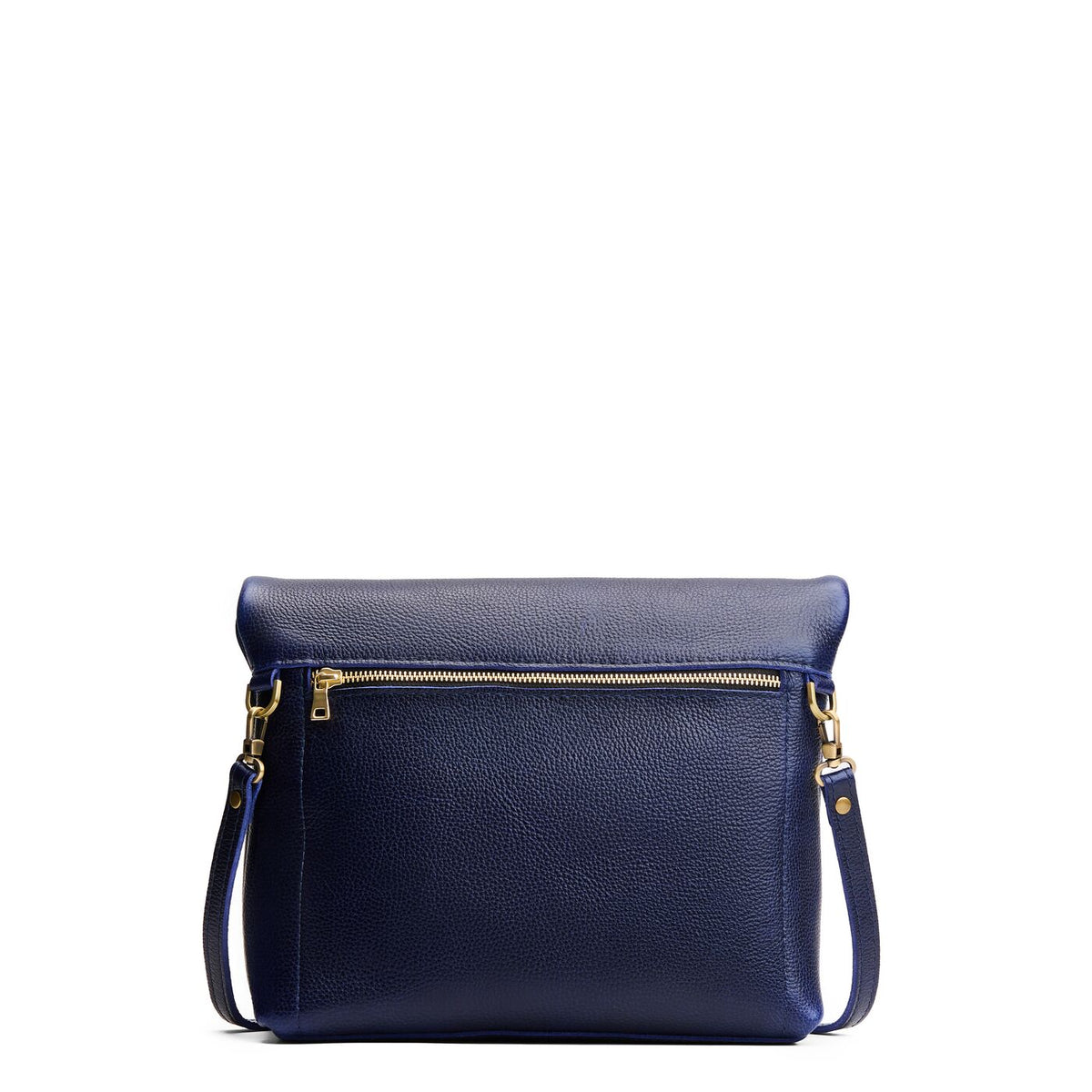 Cobalt*Small | Convertible tote clutch crossbody with a back zipper pocket folded into a clutch