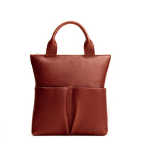 Nutmeg*Small | Convertible tote clutch crossbody with two large front pocket and top carry handles