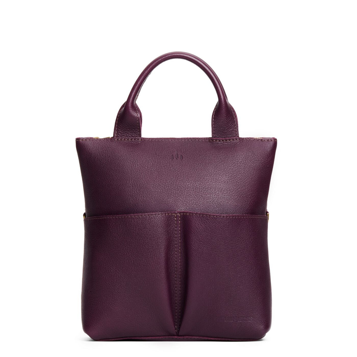 Plum*Small | Convertible tote clutch crossbody with two large front pocket and top carry handles