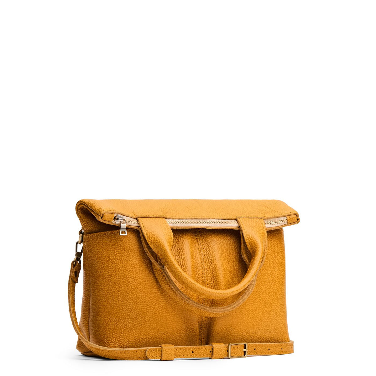 Sunshine*Small | Convertible tote clutch crossbody with two large front pocket and top carry handles folded into a clutch