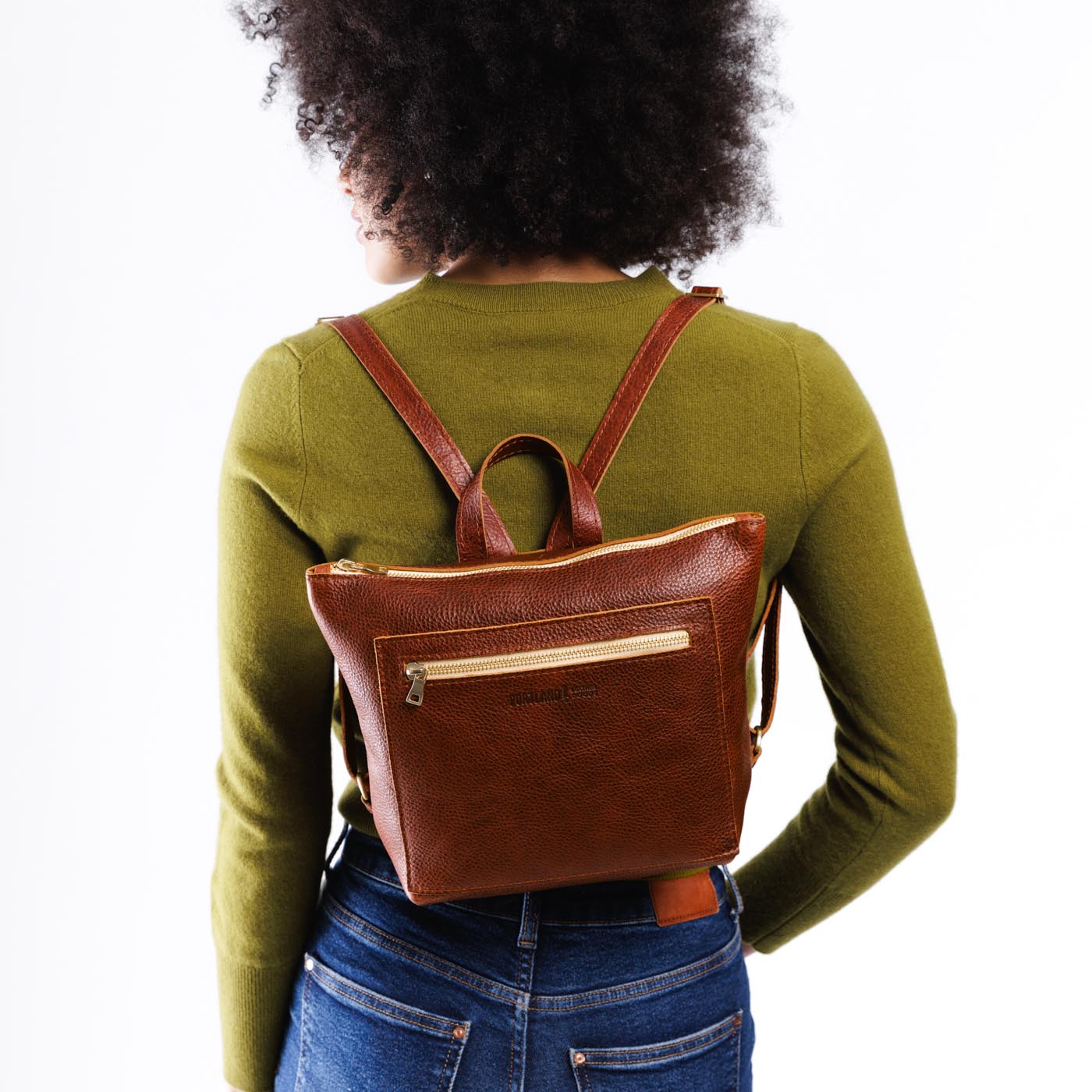 brown leather shoulder bag backpack 'Almost Perfect' Tote Backpack, Nutmeg / Small