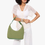 Laurel Small Classic | U-shaped shoulder bag with adjustable strap and fringe detail