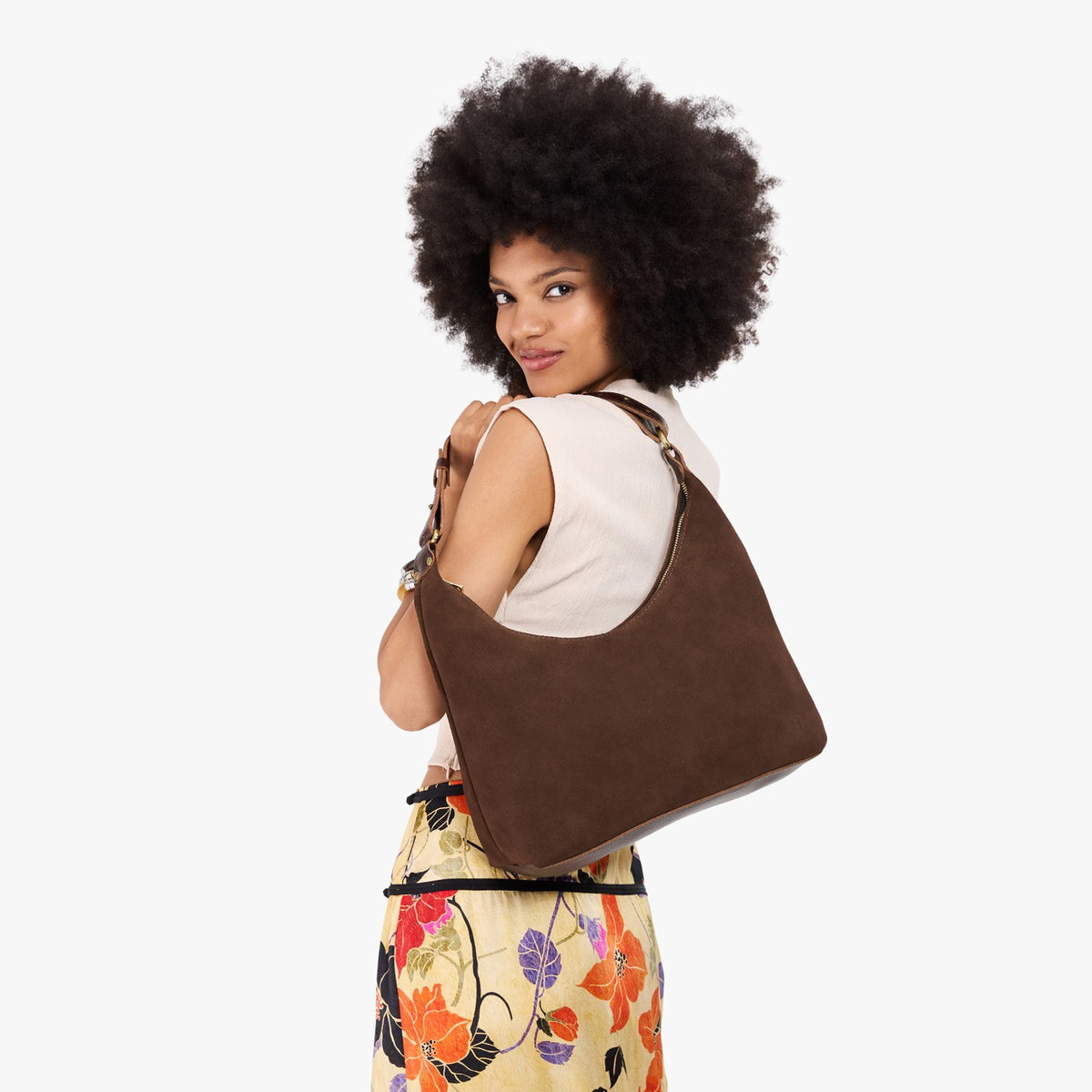 Stagecoach*Small*Classic | U-shaped shoulder bag with adjustable strap and fringe detail