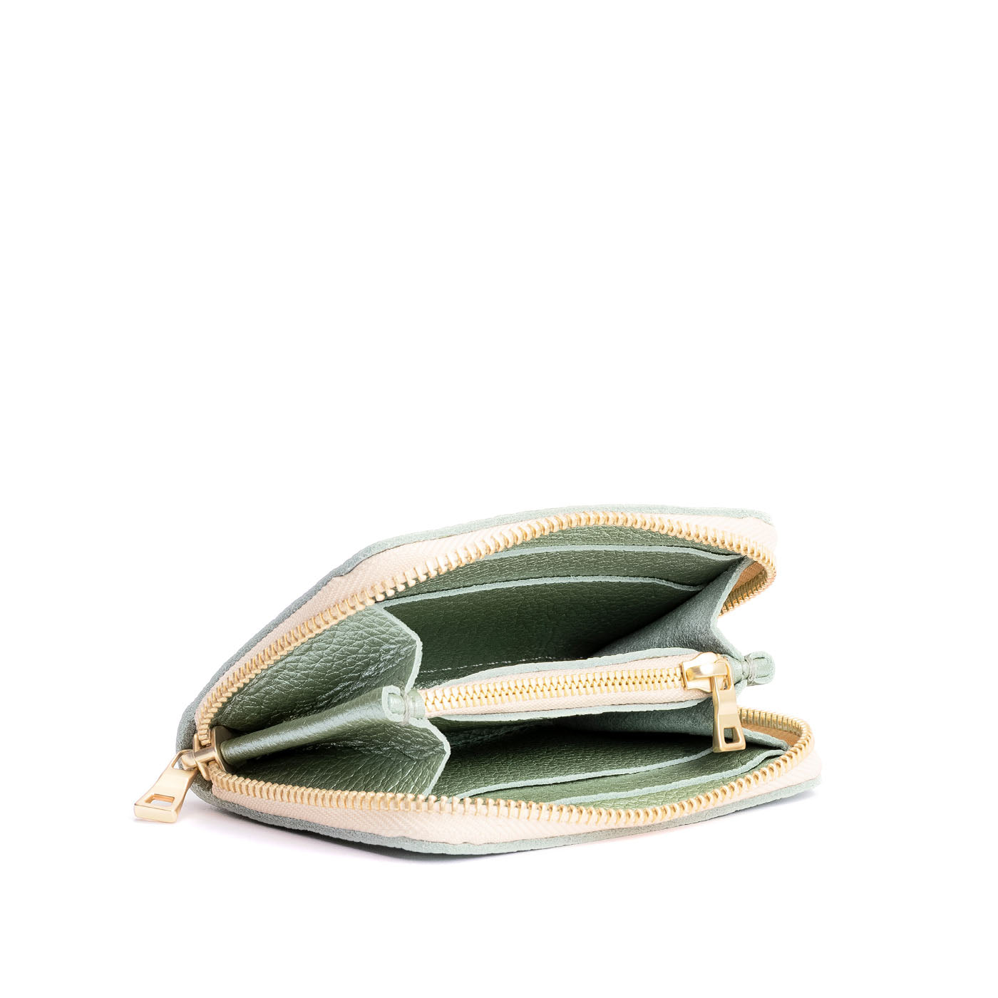 Beetle | Small leather wallet with zipper and PLG logo