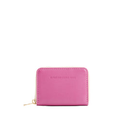 Lip Gloss | Small leather wallet with zipper and PLG logo