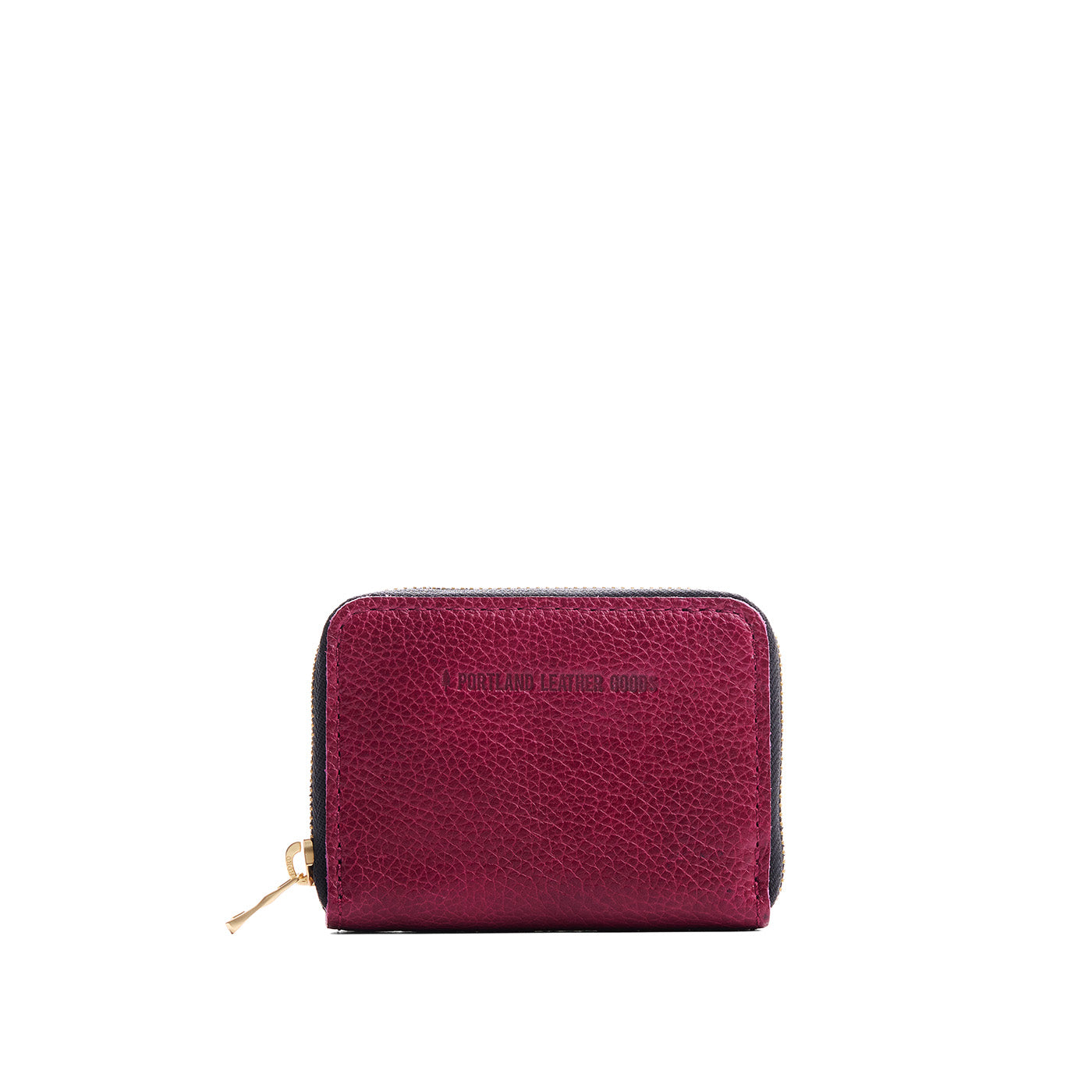 Orchid | Small leather wallet with zipper and PLG logo