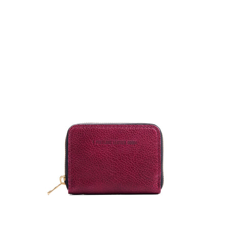 Orchid | Small leather wallet with zipper and PLG logo