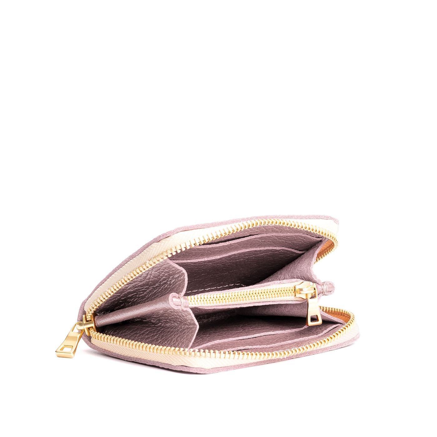 Supernova | Small leather wallet with zipper and PLG logo