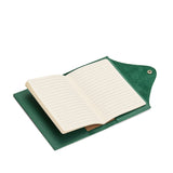 Bacalar Medium | Leather journal cover with button snap cover open