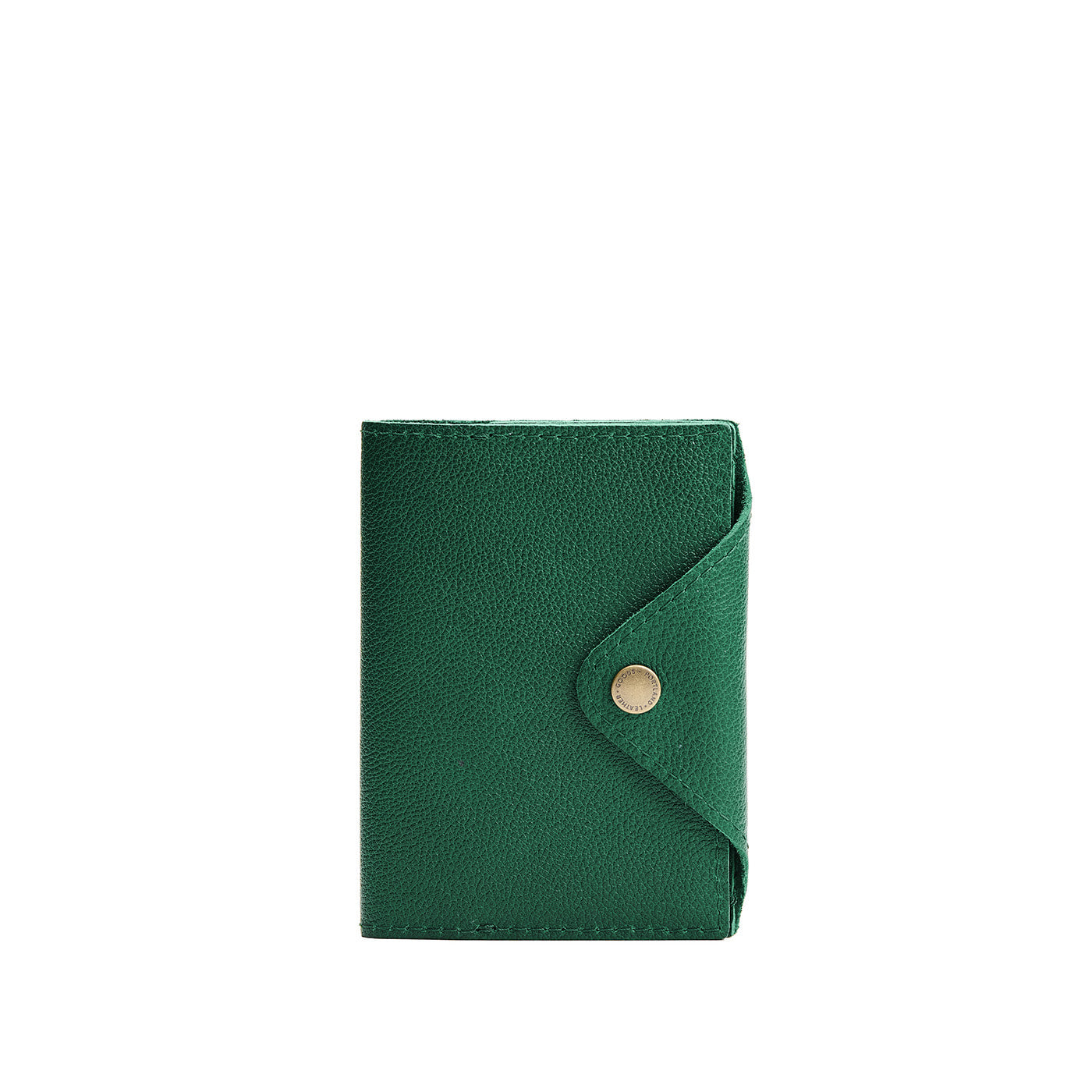 Bacalar*Small | Leather journal cover with button snap cover closed