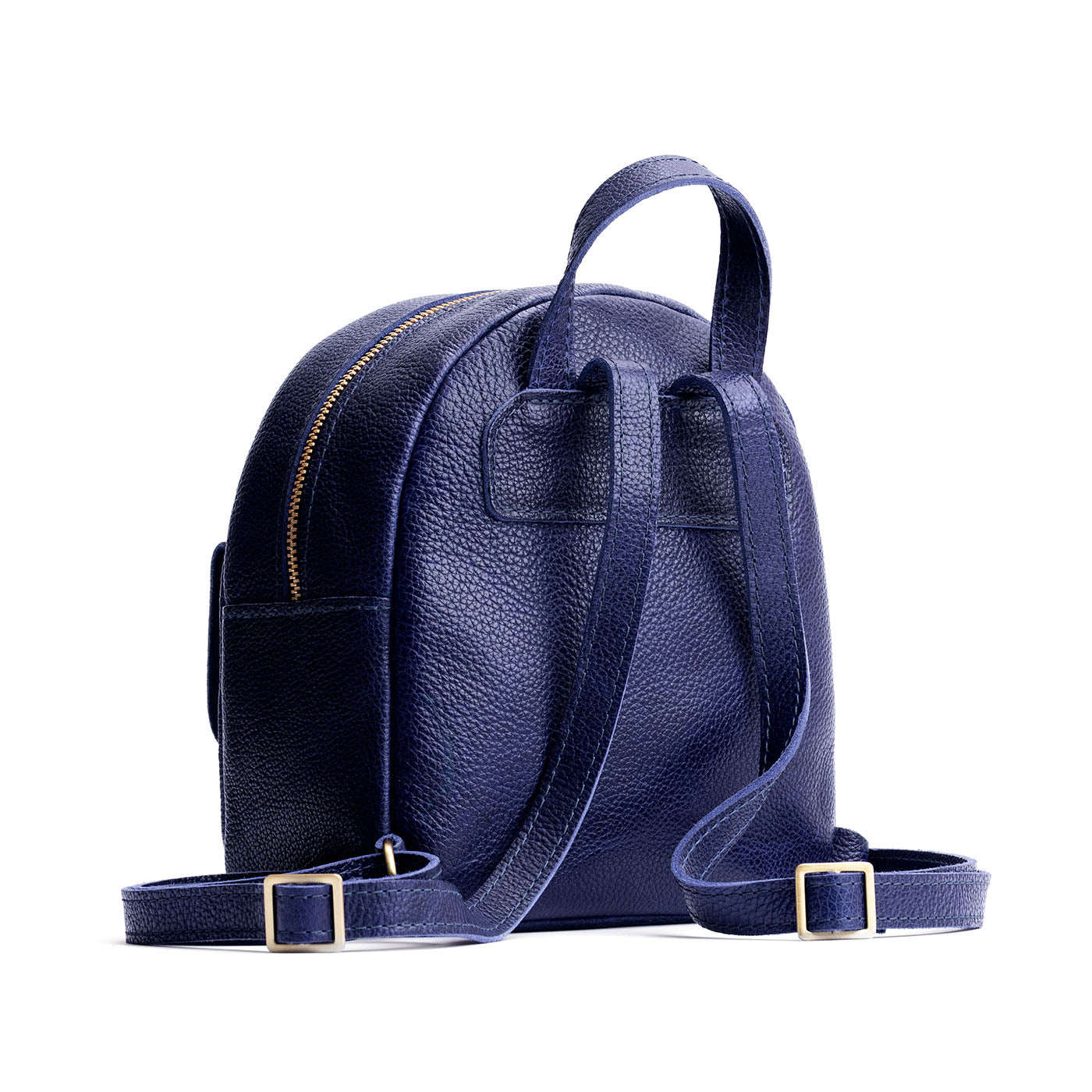 Cobalt | Small zip backpack with snap front pocket