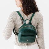 Forest Green | Small zip backpack with snap front pocket VARIANT2