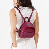 Orchid | Small zip backpack with snap front pocket