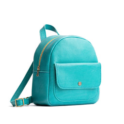 Seafoam | Small zip backpack with snap front pocket