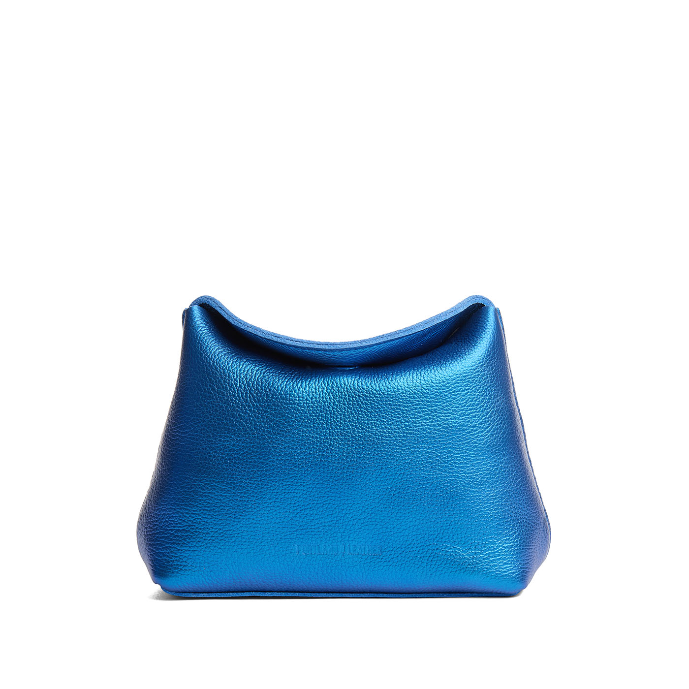 Comet Blue | Leather pouch with a folded magnetic closure