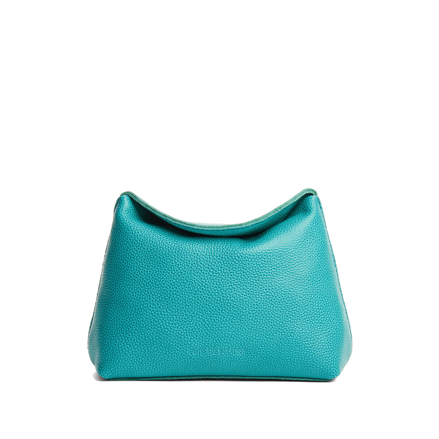 Seafoam | Leather pouch with a folded magnetic closure