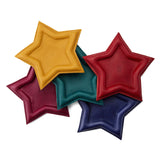 All Variants | Five star shaped leather trays with stuffed edges 
