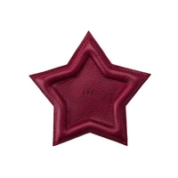 Orchid | Star shaped leather tray with stuffed edges 