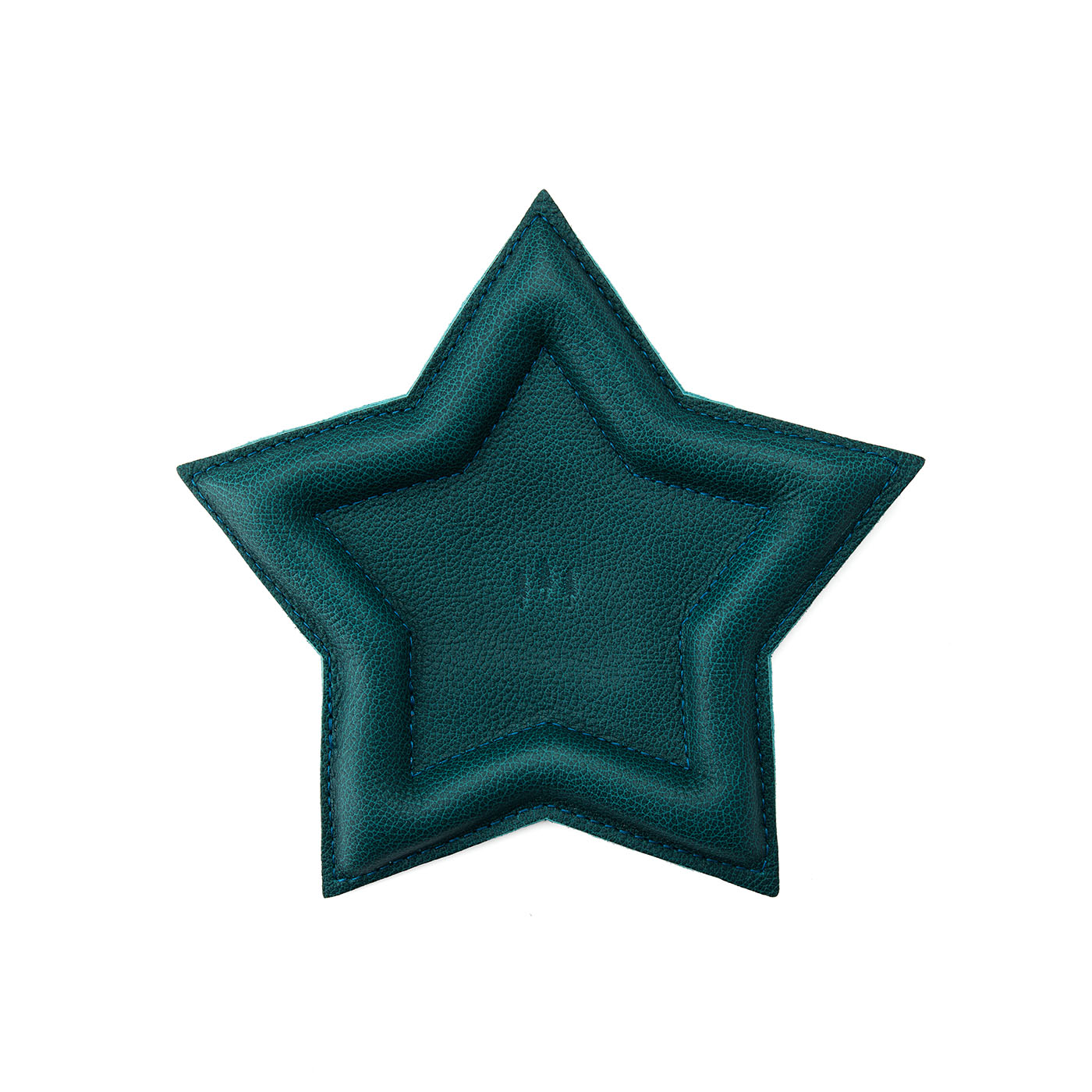 Sea Glass | Star shaped leather tray with stuffed edges 