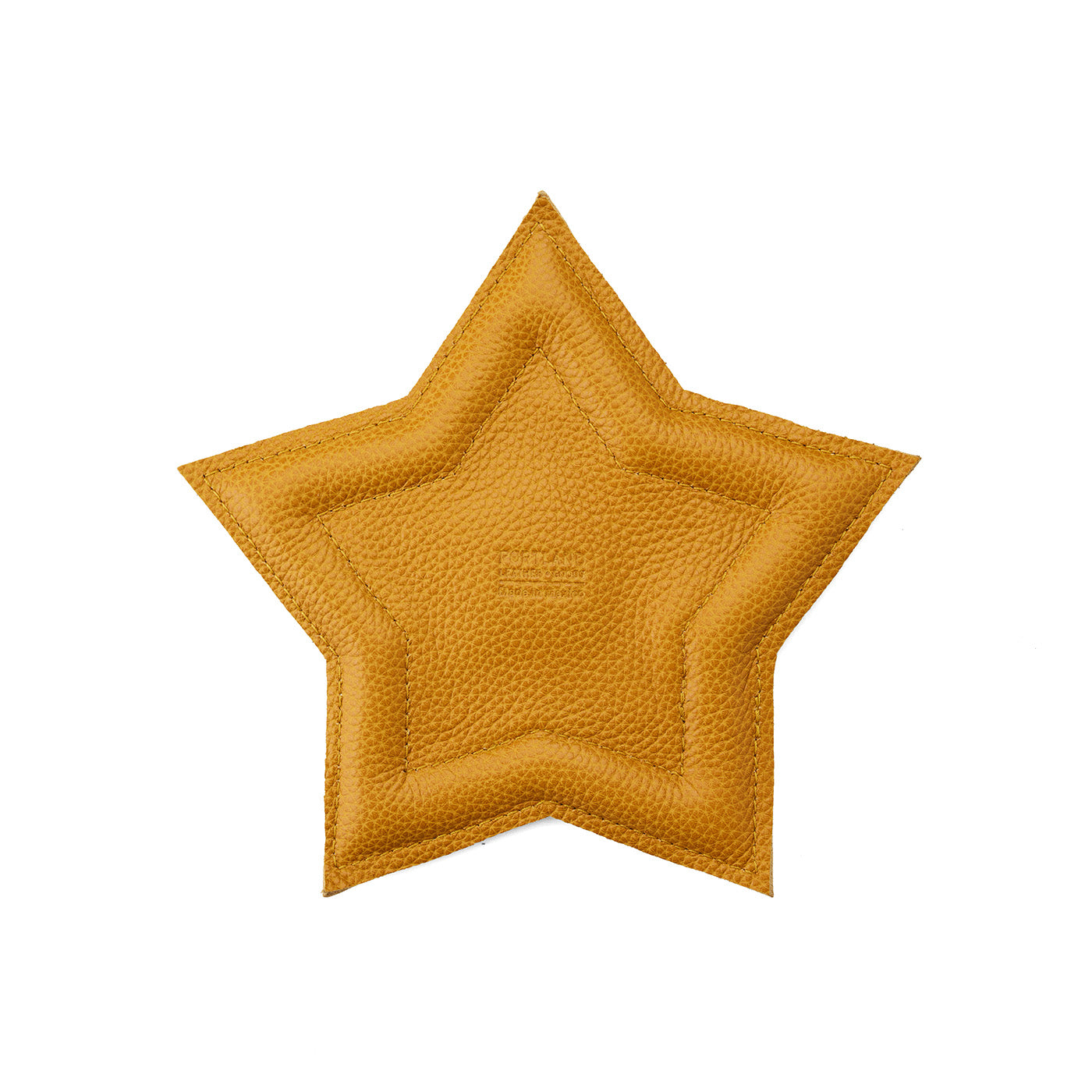 Sunshine | Star shaped leather tray with stuffed edges 