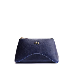 Cobalt | Rectangular makeup bag pouch with top zipper