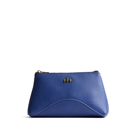 Molino Blue | Rectangular makeup bag pouch with top zipper