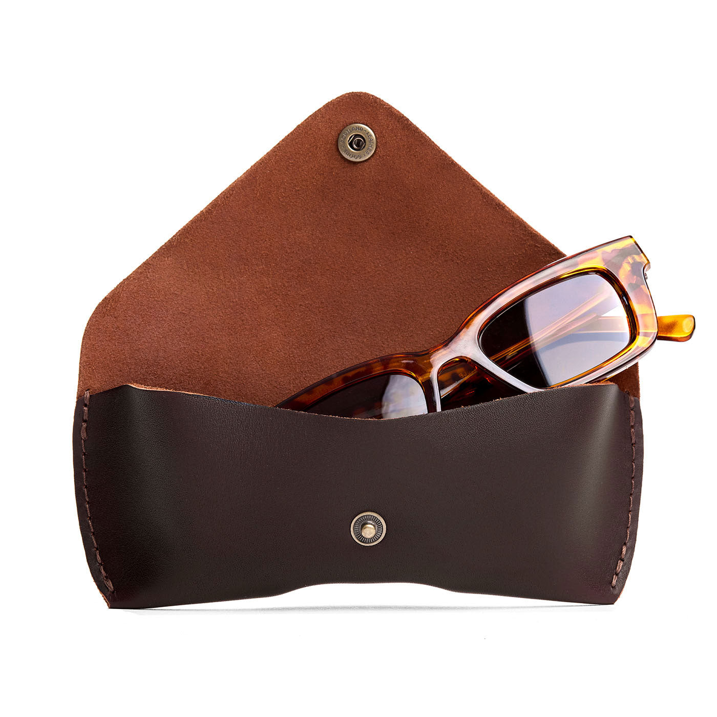 Grizzly | Leather sunglasses case with snap closure