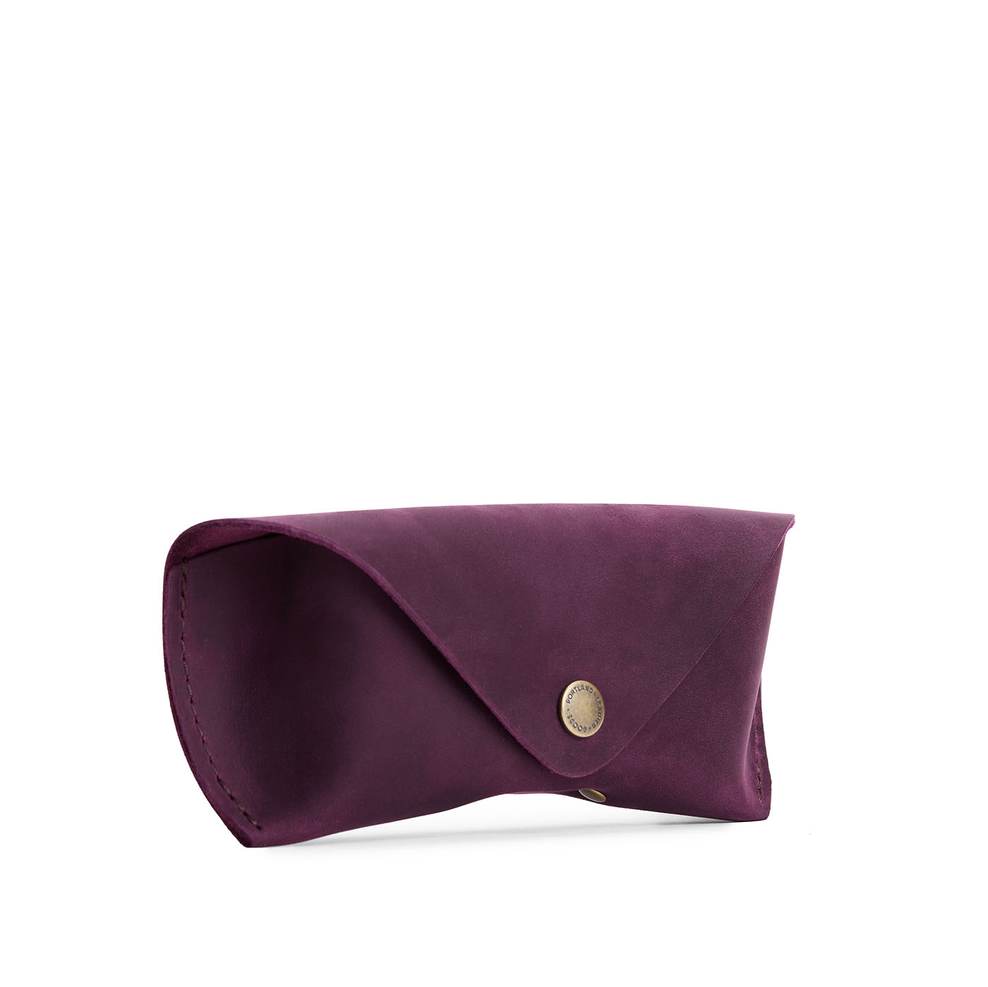 Larkspur | Leather sunglasses case with snap closure