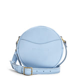 Skyway | Circle shaped crossbody bag with top zipper and gold accents