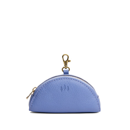 Aster | Small half-moon shaped keychain pouch with zipper closure