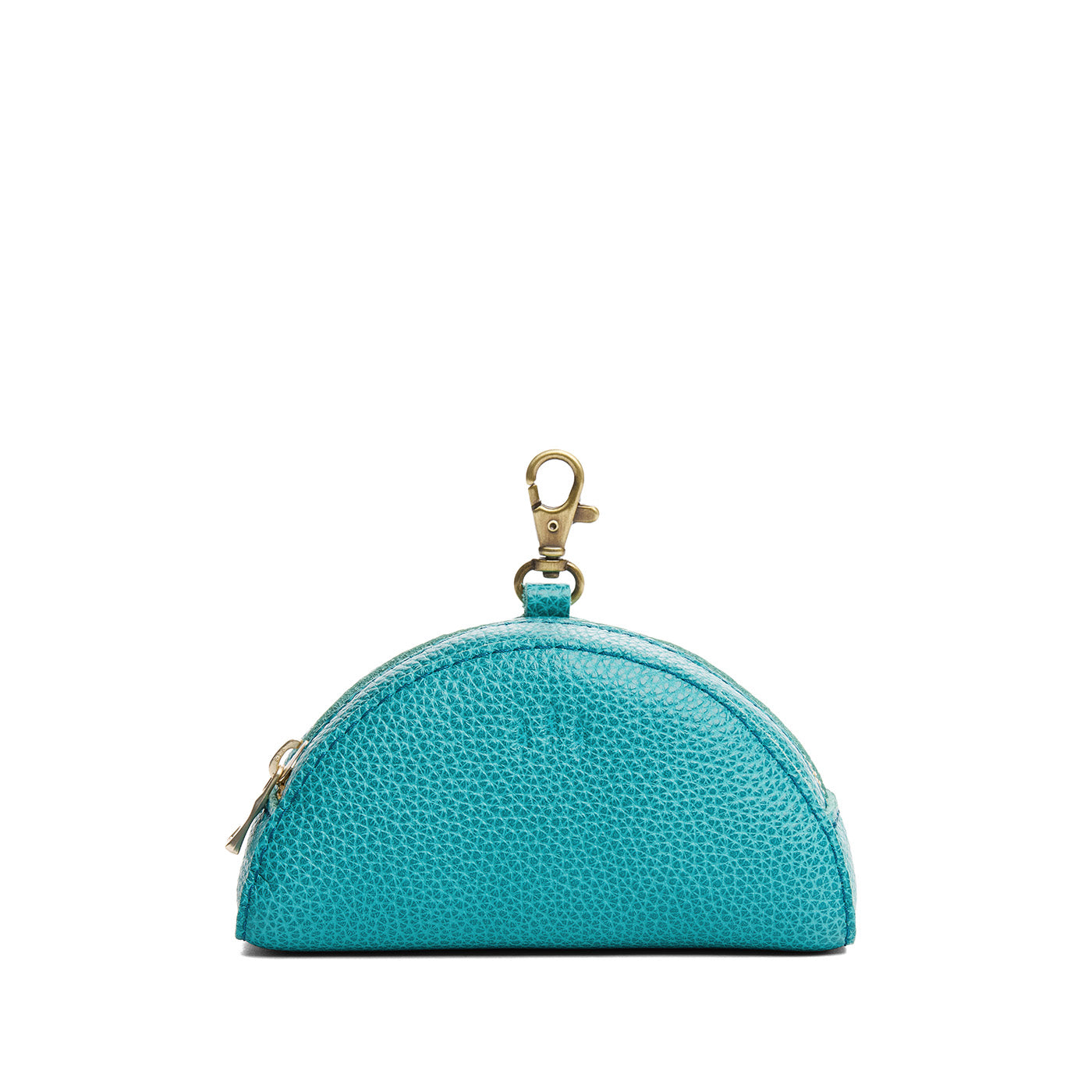 Seafoam | Small half-moon shaped keychain pouch with zipper closure