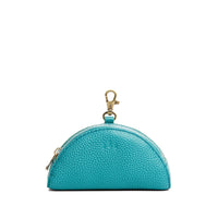 Seafoam | Small half-moon shaped keychain pouch with zipper closure