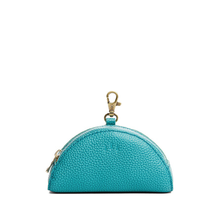 Seafoam | Small half-moon shaped keychain pouch with zipper closure