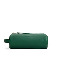 Bacalar | Cylindrical leather pouch with zipper and handle