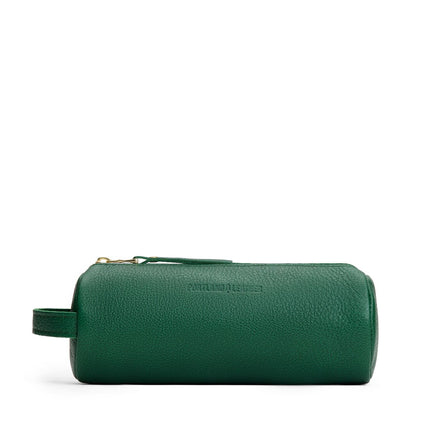 Bacalar | Cylindrical leather pouch with zipper and handle