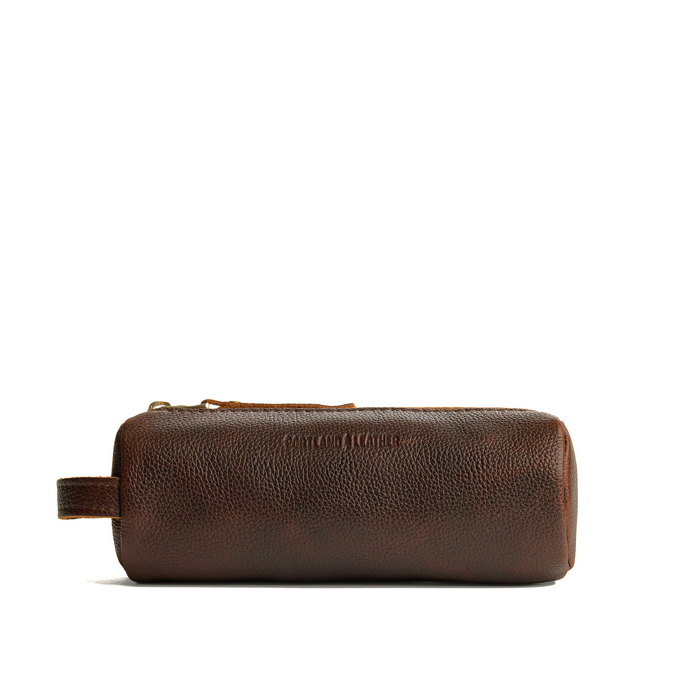 Coldbrew | Cylindrical leather pouch with zipper and handle