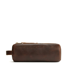 Coldbrew | Cylindrical leather pouch with zipper and handle