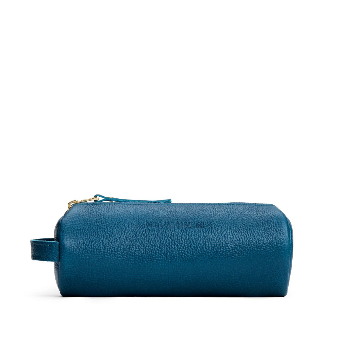 Planetary | Cylindrical leather pouch with zipper and handle