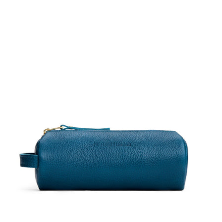 Planetary | Cylindrical leather pouch with zipper and handle