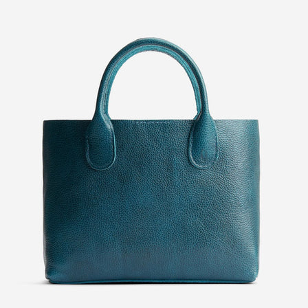 Lagoon*Small | Petite tote purse with structured leather handles and crossbody strap